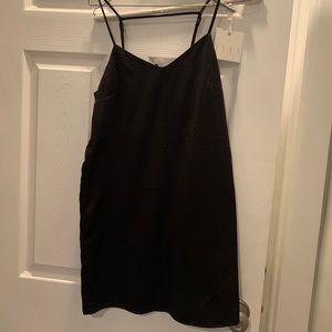 Silk short black dress